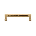 M Marcus Heritage Brass Cabinet Pull Bauhaus Hammered Design 101mm Centre to Centre